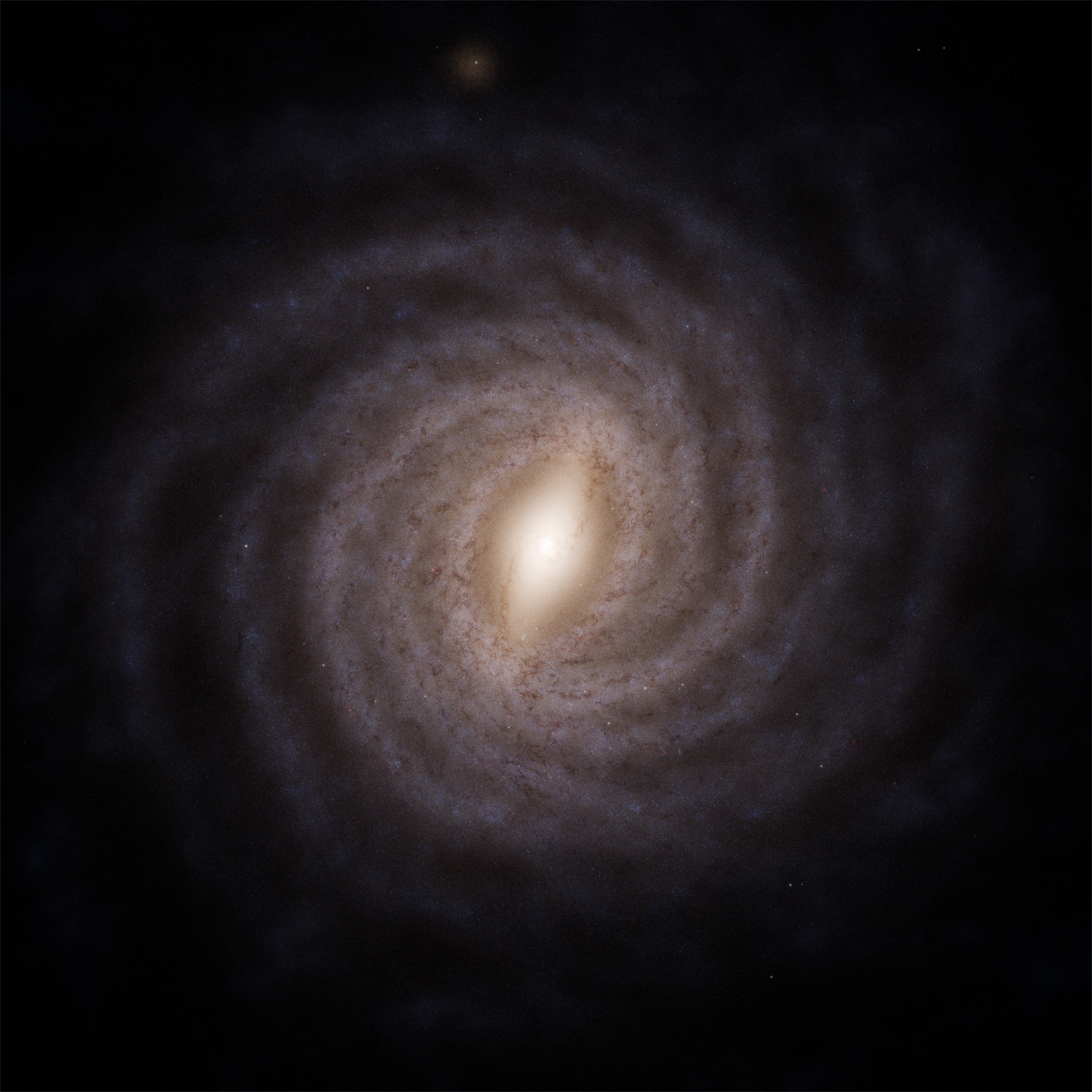 Vue d’artiste de la Voie lactée fondée sur les données Gaia
